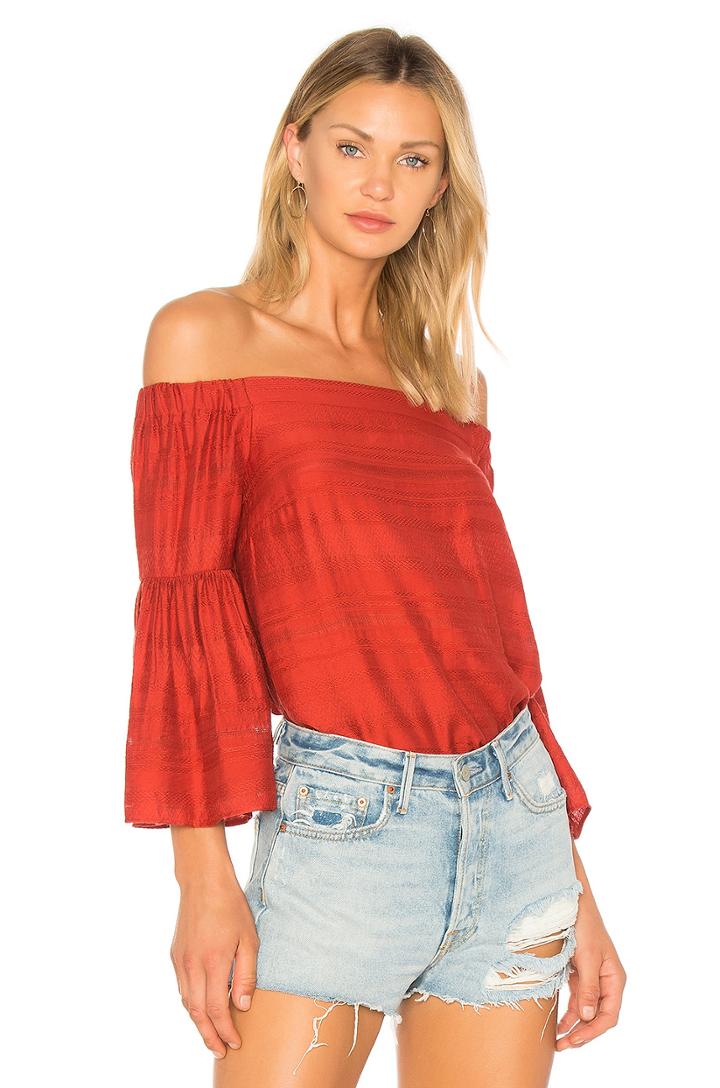 Off Shoulder Bell Sleeve Blouse