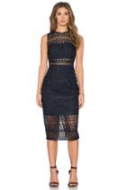 Braided Lace Fitted Bandeau Dress