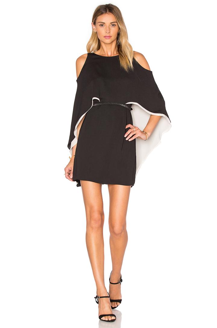 Cape Sleeve Flowy Dress