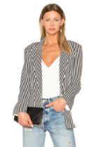 Vertical Stripe Double Breasted Jacket