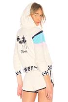 Terrycloth Zip Up Racing Jacket