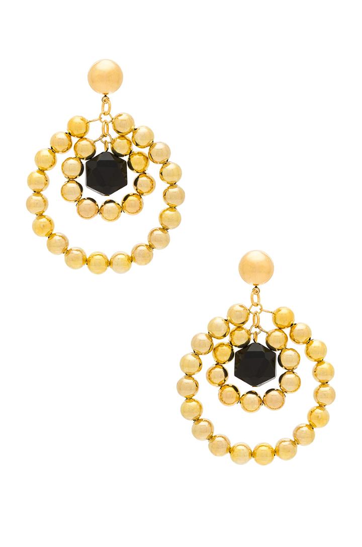 Double Hoop Bead Earring