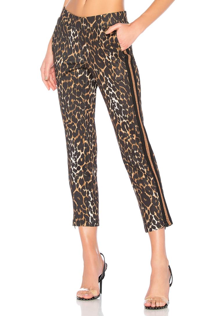 Leopard Crop Track Pant