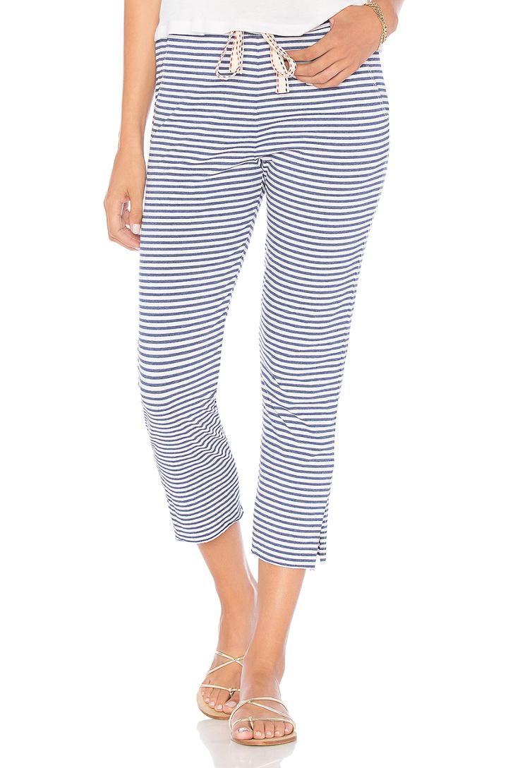 Stripe Cropped Sweatpants