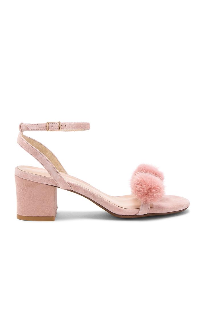 X Revolve Amara Mink Fur Sandal