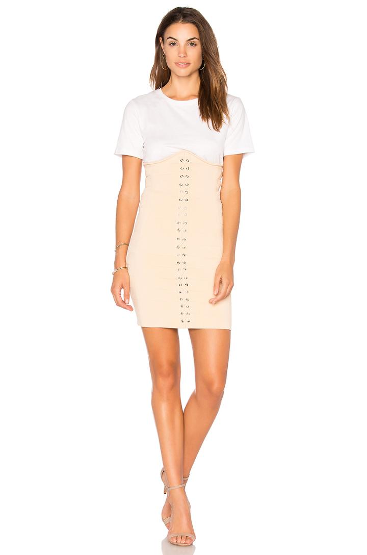 Knitted Corset T-shirt Dress