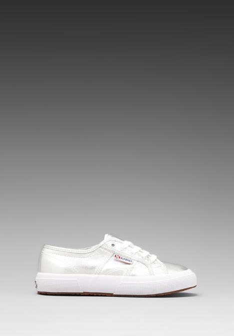 Superga 2750 Cotmetu Sneaker In Metallic Silver