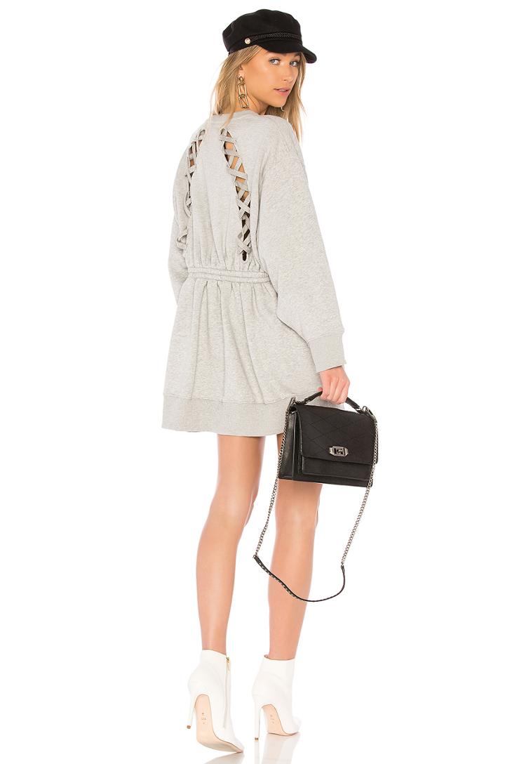 Tommy X Gigi Gigi Hadid Open Back Ls Sweatshirt Dress