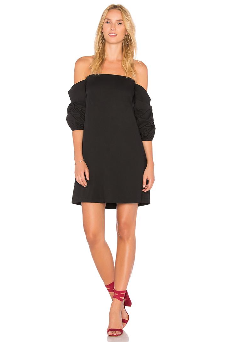 Off Shoulder Voluminous Sleeve Dress