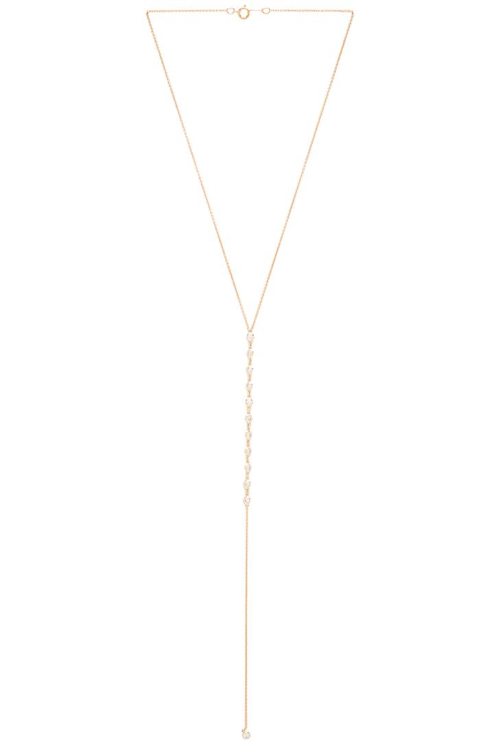 Bezel Bar Lariat Necklace