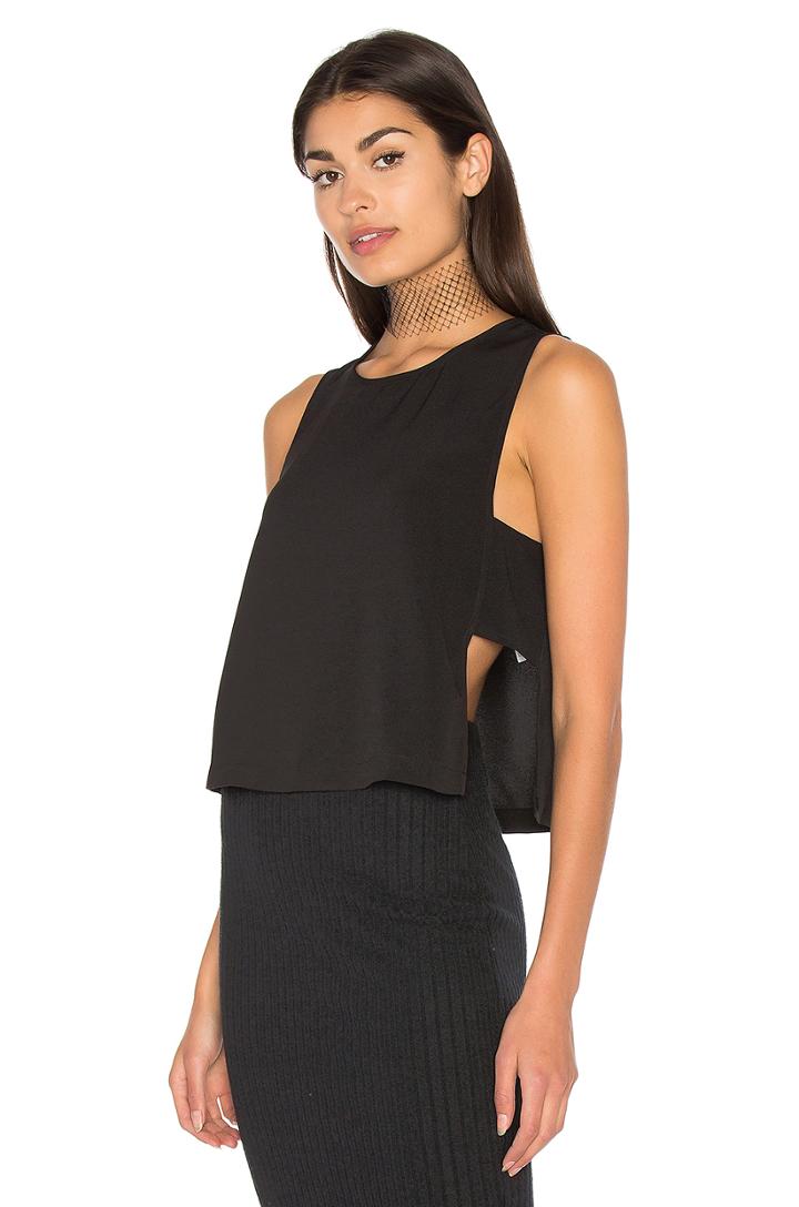 Moss Crepe Panel Top