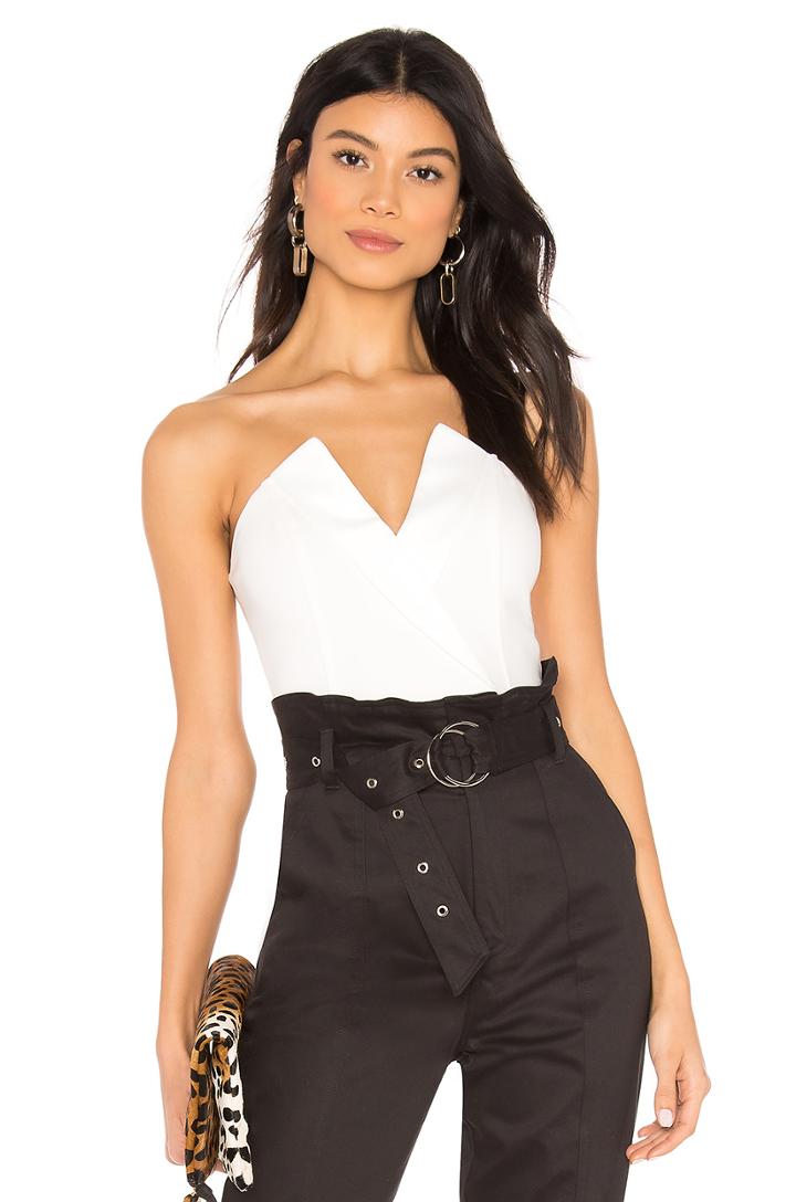 Brinn Tuxedo Bustier Top