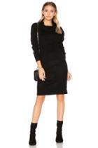 Cashmere Cowl Neck Sweater Dress