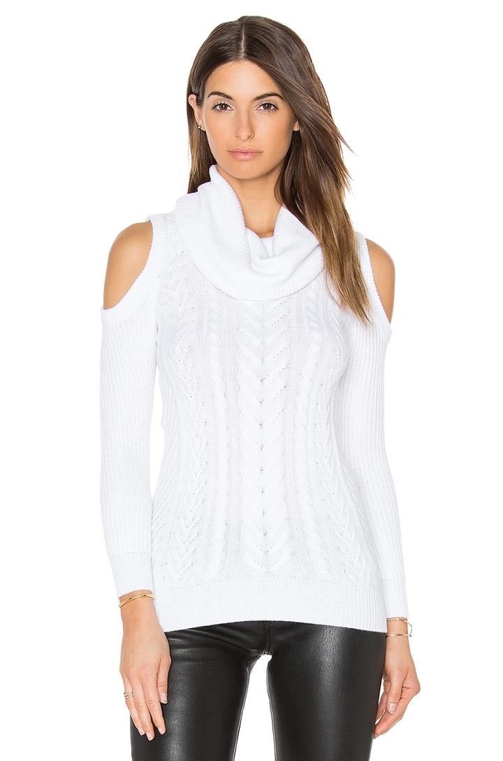 Cold Shoulder Turtleneck Sweater