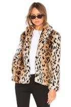 Roxy Faux Fur Leopard Coat