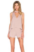 High Neck Drape Romper