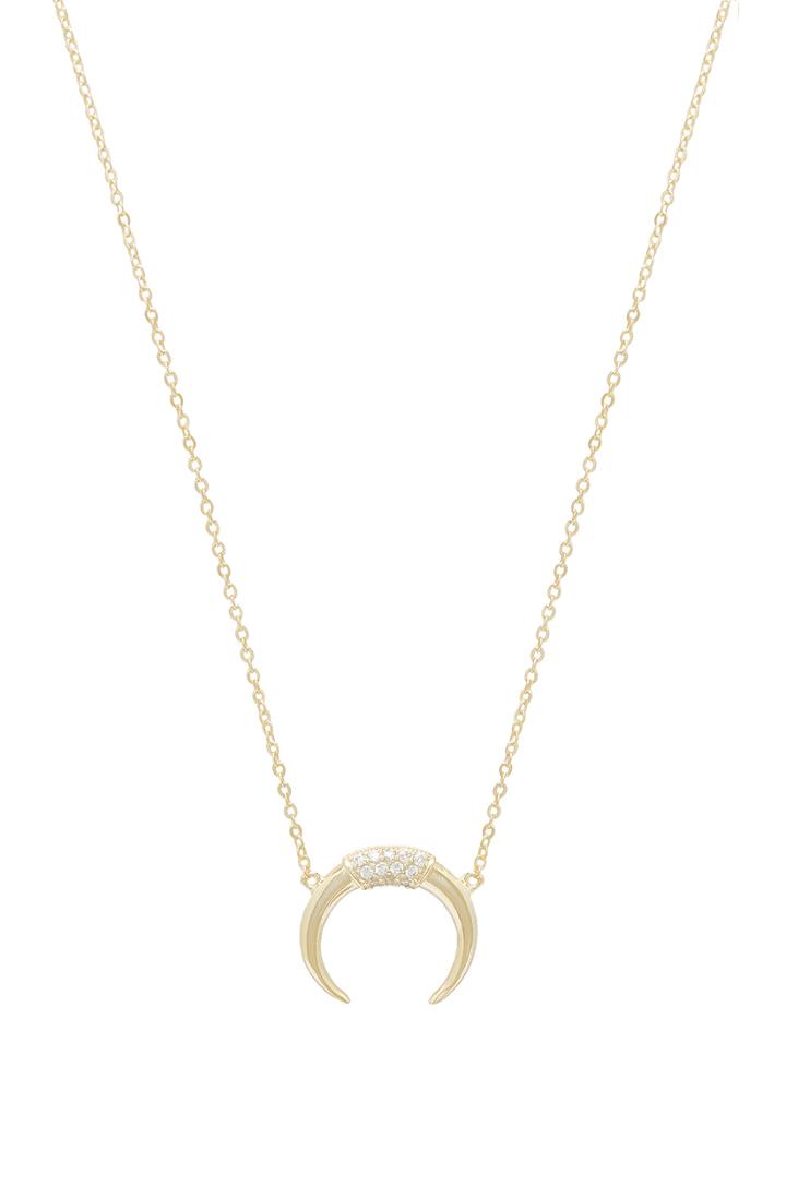 The Pave Horn Necklace