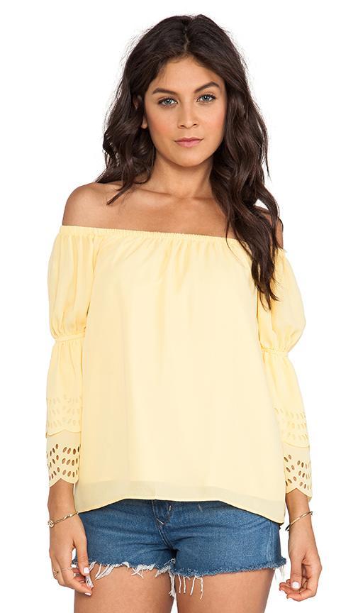 Vava By Joy Han Celeste Off Shoulder Top In Yellow