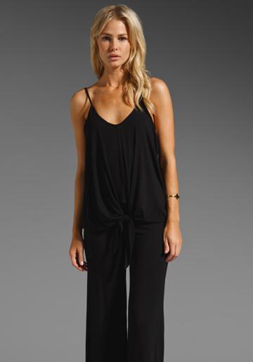 James & Joy Scarlet Tie Jumpsuit In Black