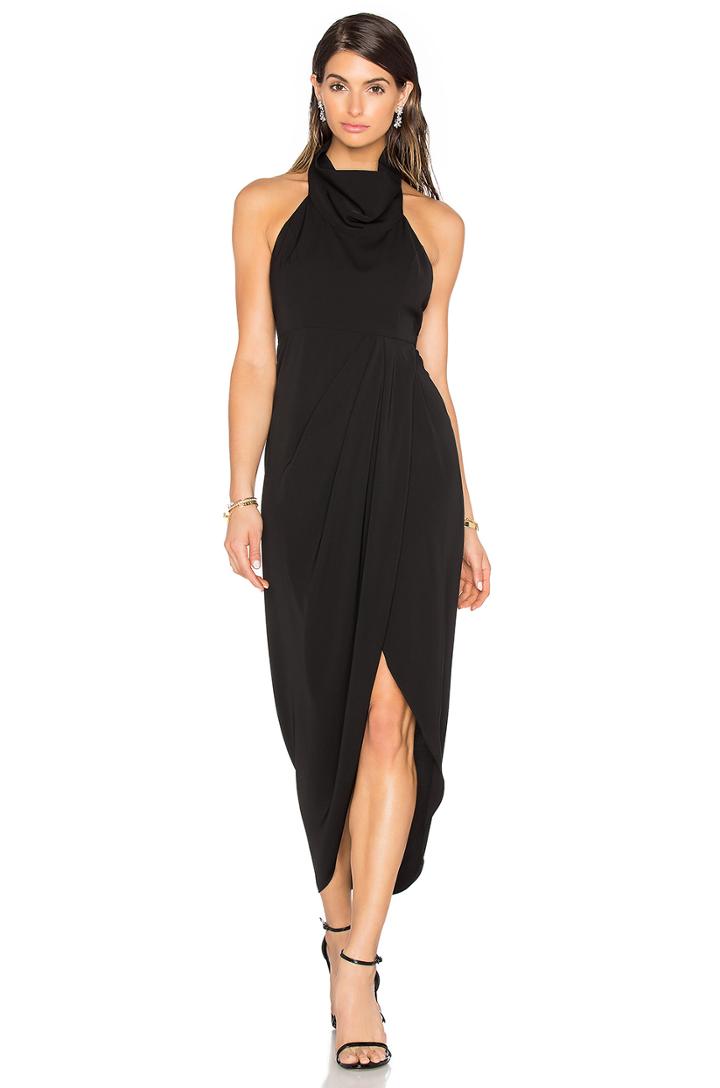 Monique Funnel Neck Backless Maxi Dress