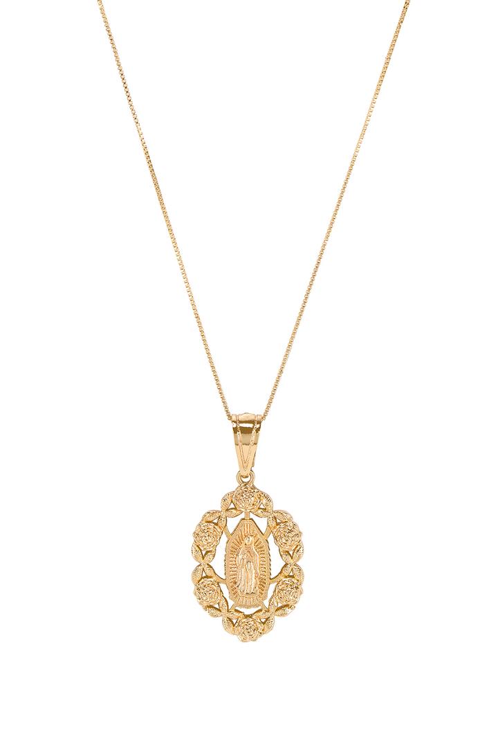 Rose Guadalupe Pendant Necklace