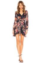 Rust Floral Pintuck Mini Dress