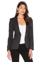 Peaked Lapel Inverted Pleat Pocket Blazer