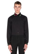 Long Sleeve Ribbed Collar And Cuff Shirt