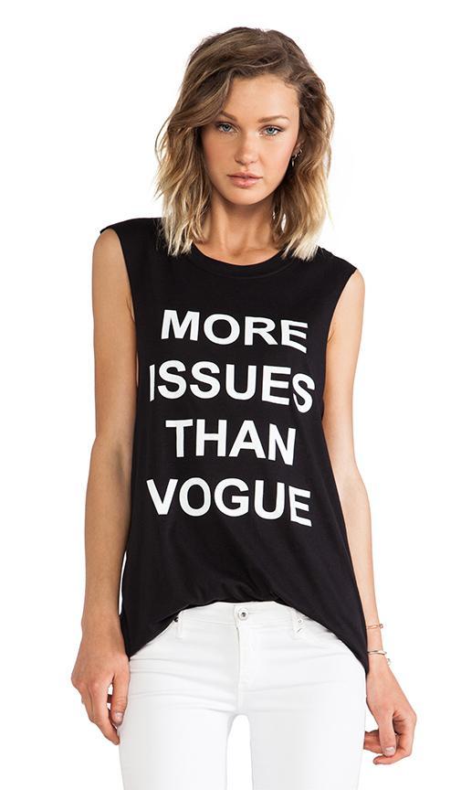 Blq Basiq More Issues Than Vogue Muscle Tee In Black
