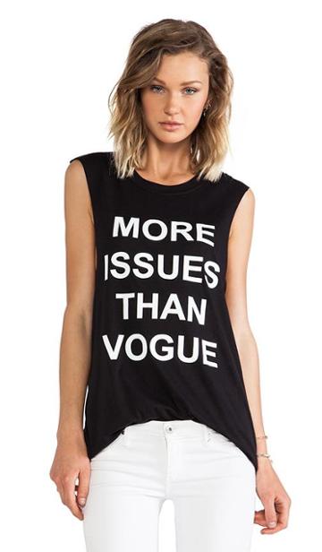 Blq Basiq More Issues Than Vogue Muscle Tee In Black