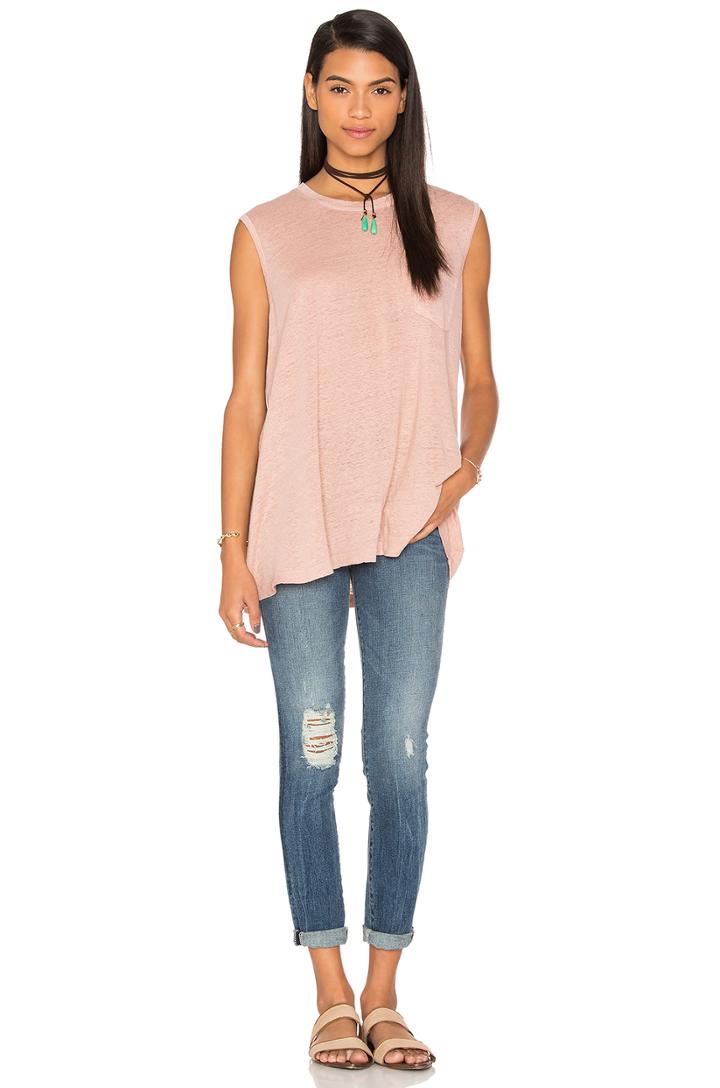 Lux Slub Pocket Trapeze Tank