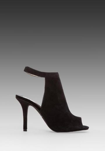 Jeffrey Campbell Lorah Open Toe Bootie In Black