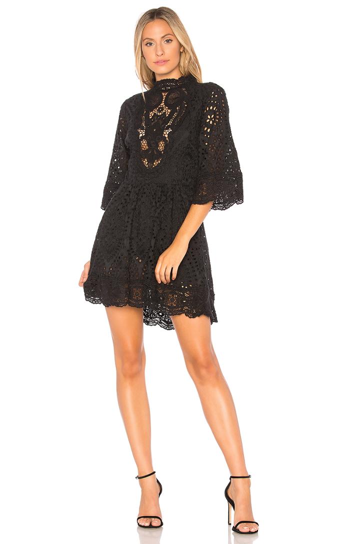 Victorian Embroidered Mini Dress