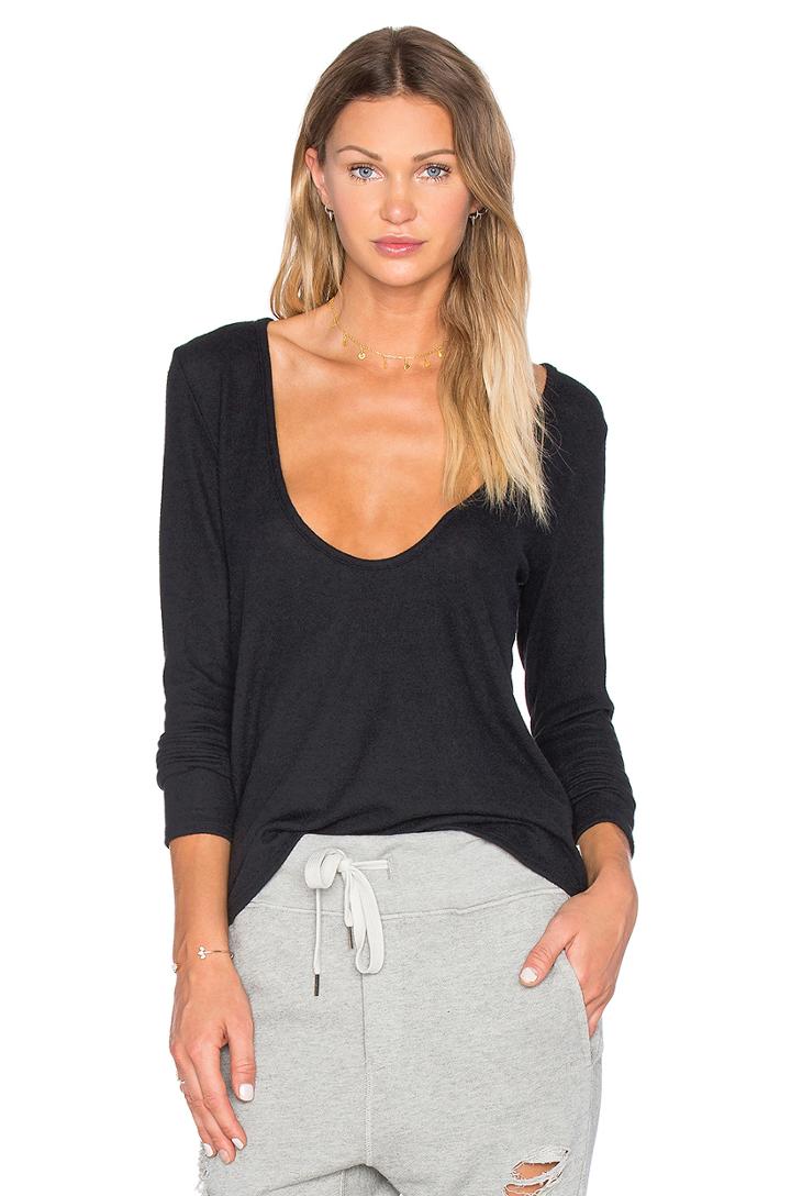Low Cut Long Sleeve Top