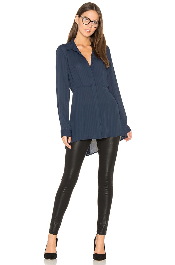 Pleated Button Up