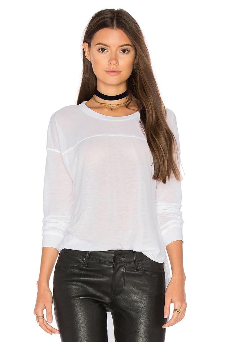 Heathered Long Sleeve Crew Neck Tee