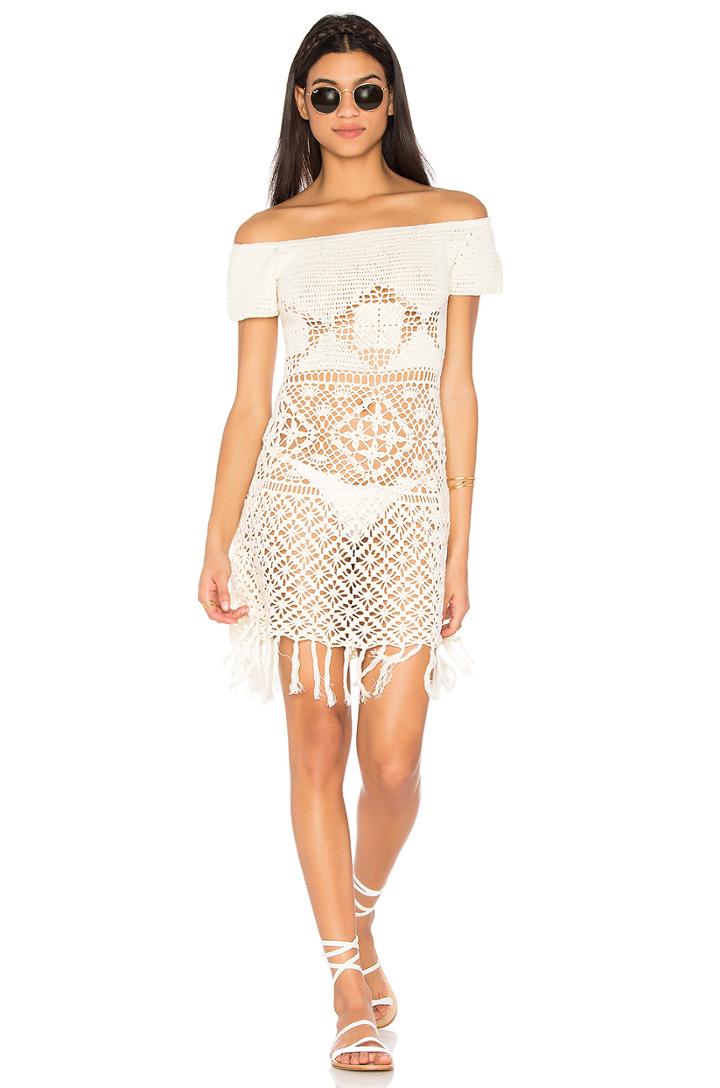 Bay Breeze Off Shoulder Crochet Dress