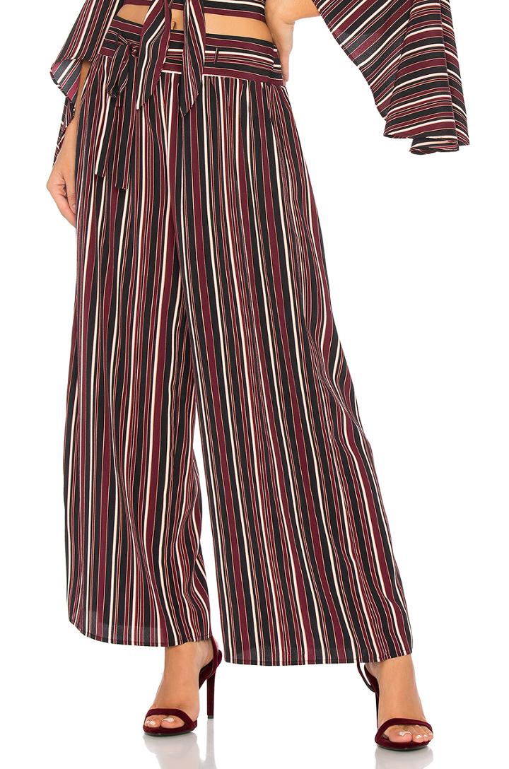 Pinstripe Wide Leg Crop Pant