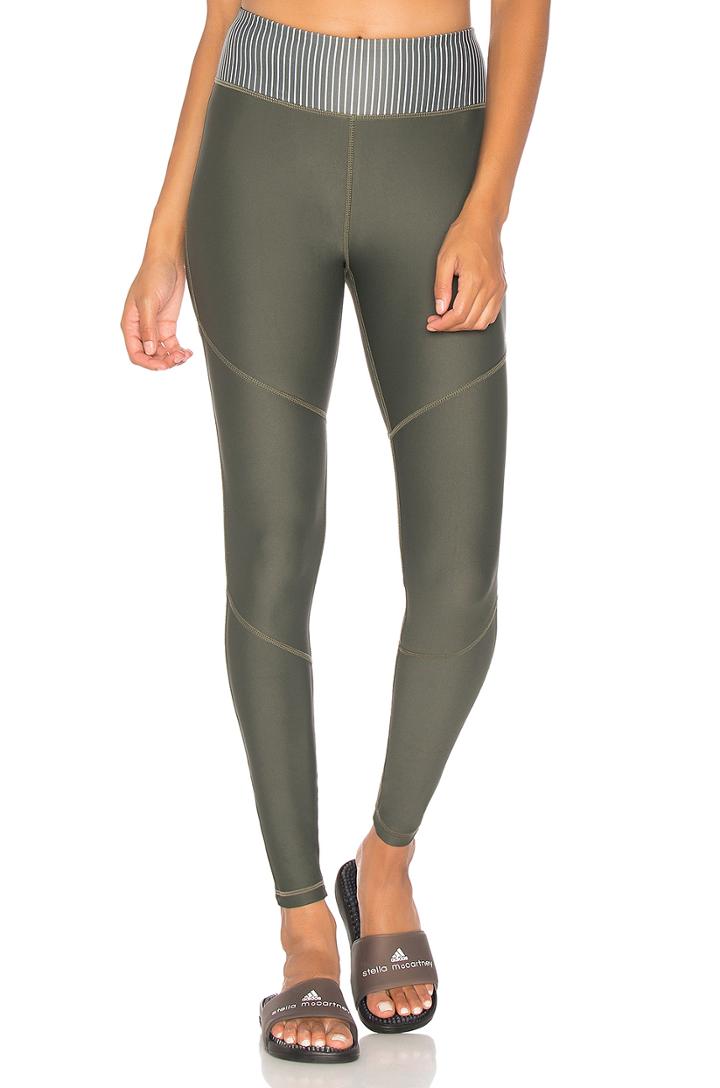 Olive Stone Stripe Legging
