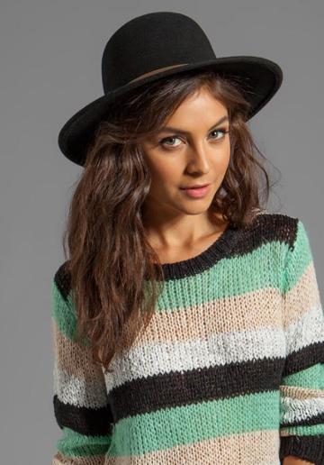 Brixton Tiller Wide Brim Hat In Black