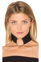 X Revolve Lace Ivy With Silver Ring Choker