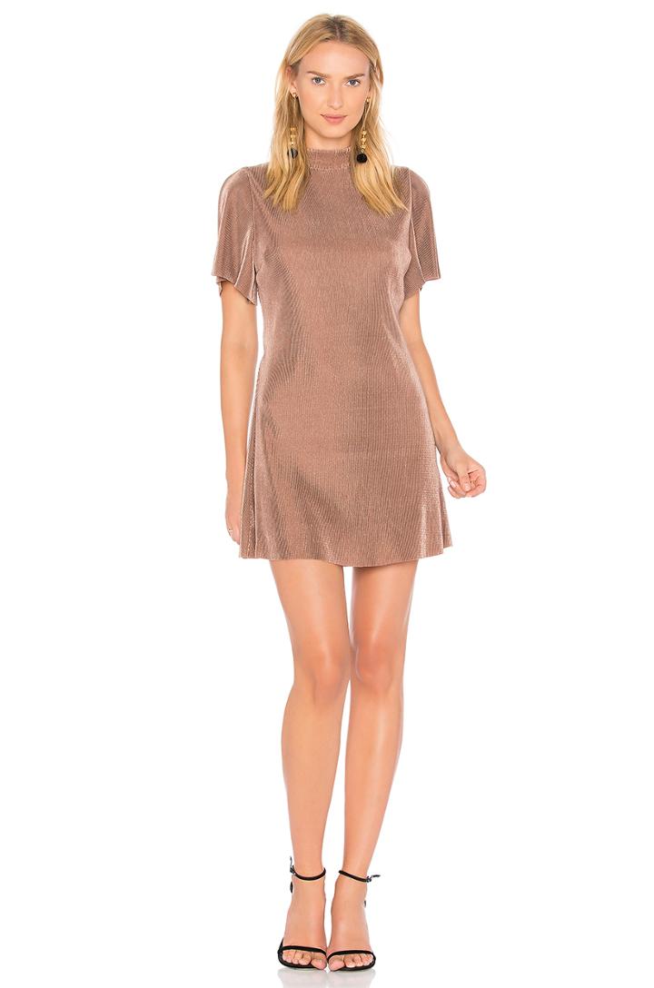 Open Back Mock Neck Dress
