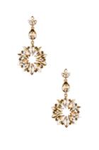 Sunburst Crystal Drop Champagne Earring