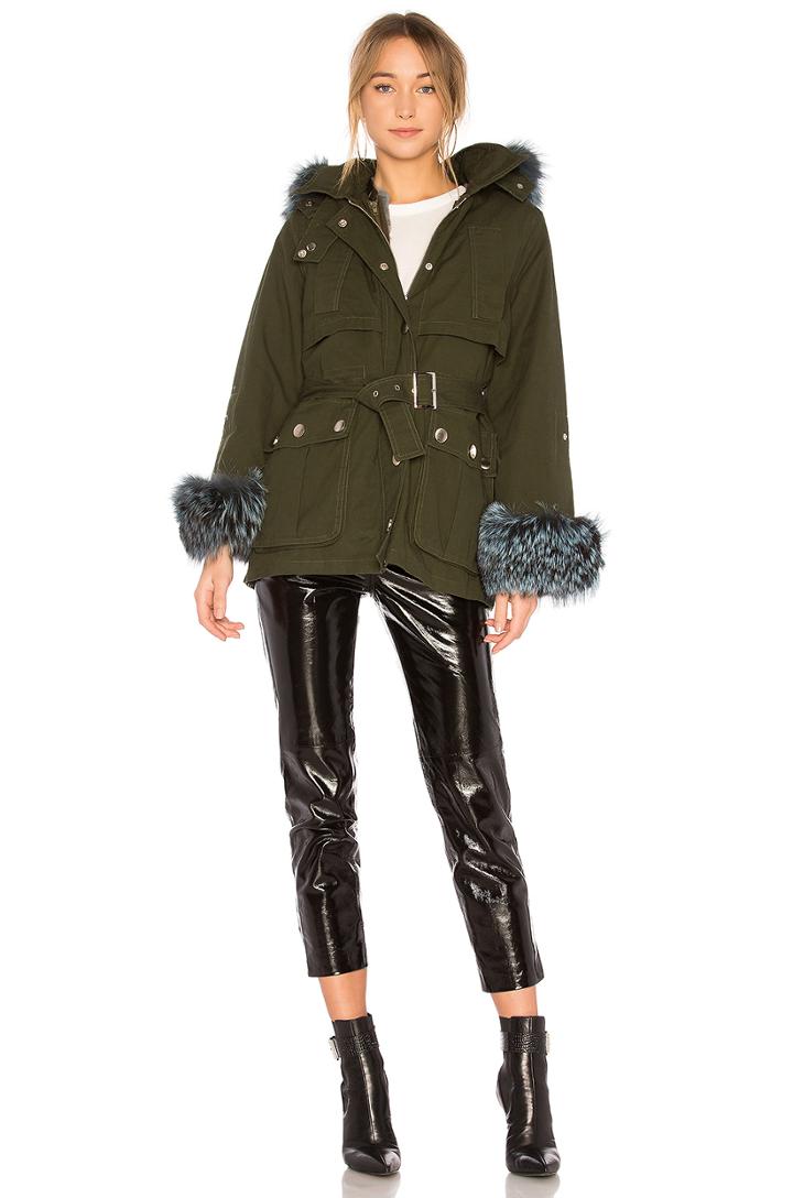 Swing Jacket With Rabbit Liner & Fox Trim