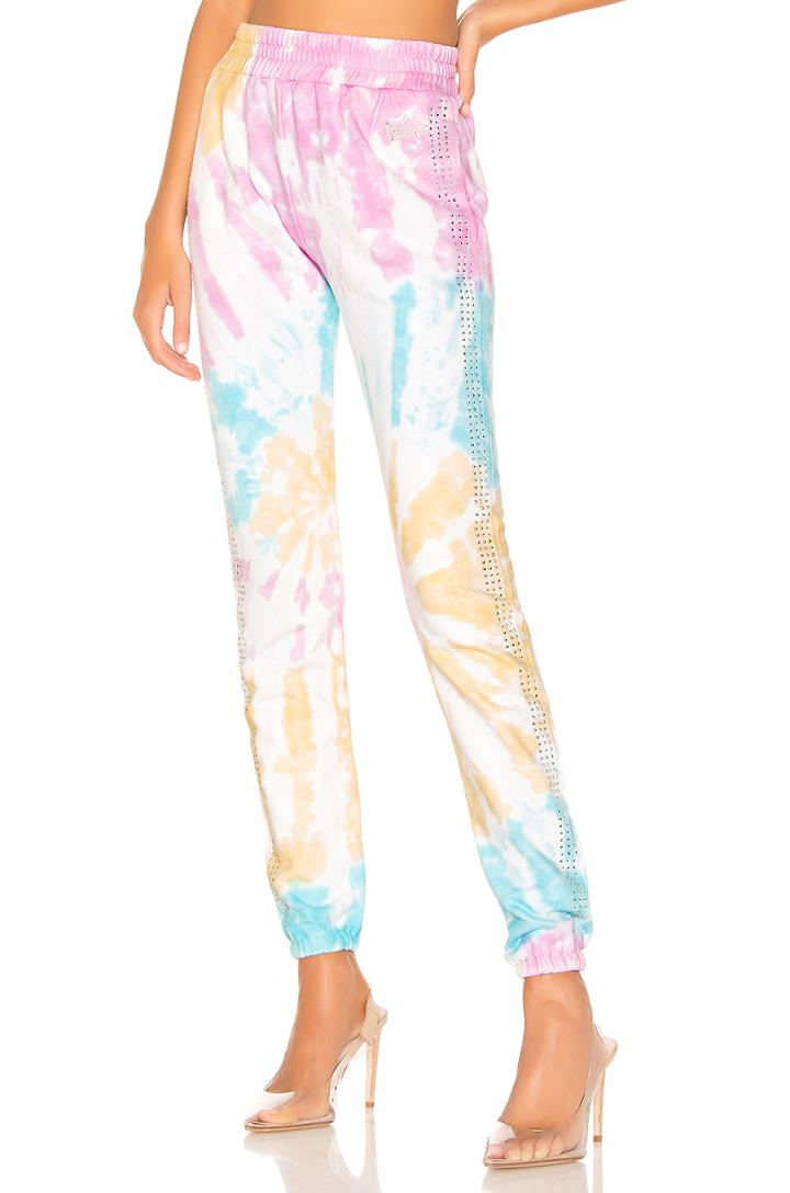 Kendall Crystals Stripe High Rise Sweatpant