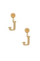 The Illusion J Initial Earrings