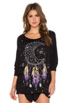 Kayla Large Moon Dreamcatcher Oversized Cape Top