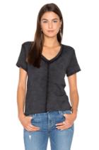 Slub V Neck Trapeze Tee