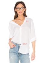 Oversized Embroidered Button Up