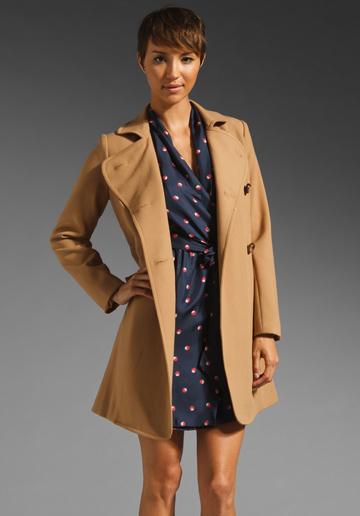 Shoshanna Andrea Coat In Brown